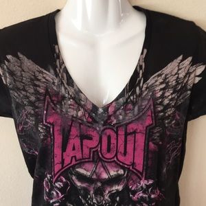 4 for $12 -Small Tapout black shirt sleeve t-shirt